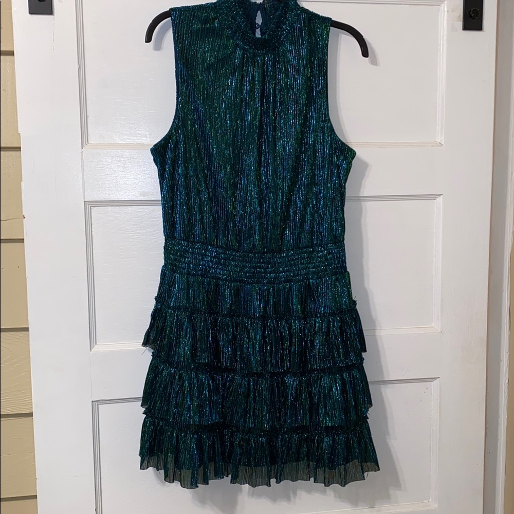 MSK Shimmering Teal Dress